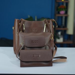 4pcs Combo Women Best Leather Tote Bag (Coffee)