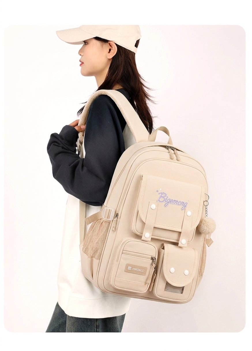 Student School Bag For High School & Primary School (Classic Grey)