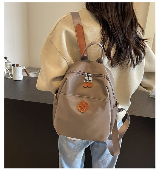 High Quality Soft Nylon Simple Fashion Backpacks (Grey)