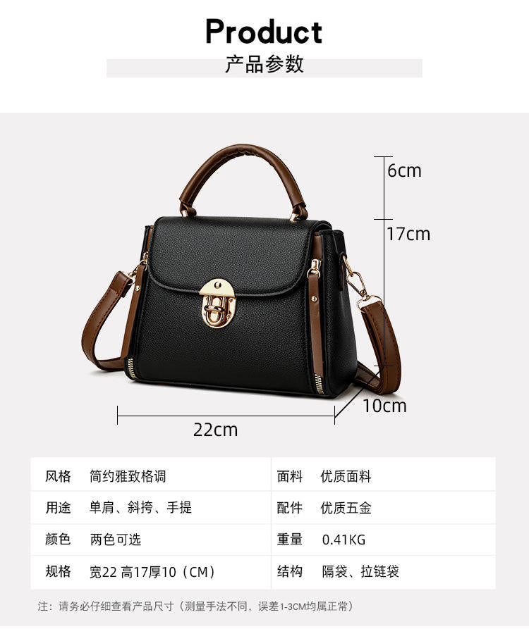 High Quality pu Leather Kangaroo2 Handbag (Black)