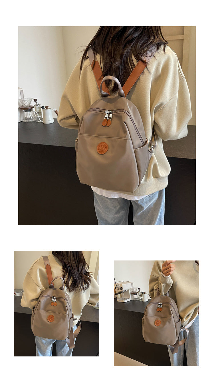 High Quality Soft Nylon Simple Fashion Backpacks (Grey)