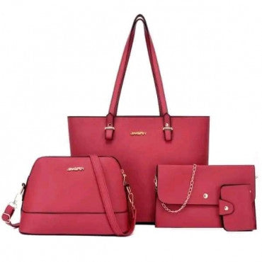 4pcs Combo Women Tote Bag (Maroon)