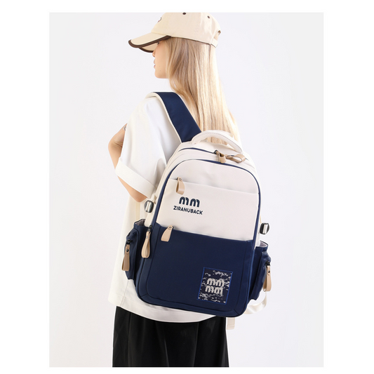 Cute Large School Backpack (Blue)