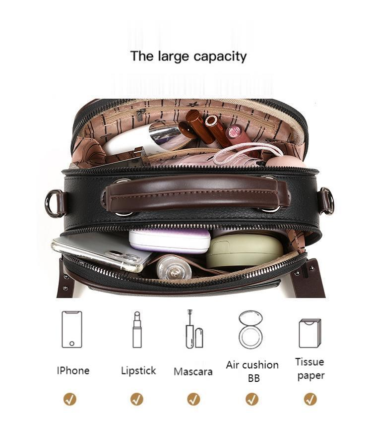 Women Handbag soft small Shoulder bag (Apricot