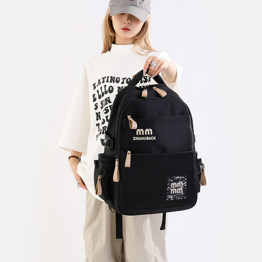 Cute Large School Backpack (Black)
