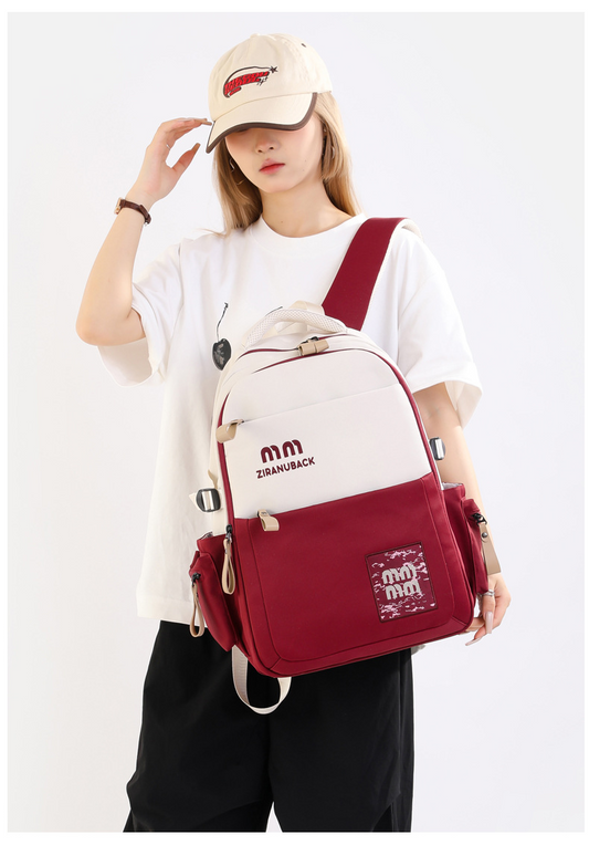 Cute Large School Backpack (Red)