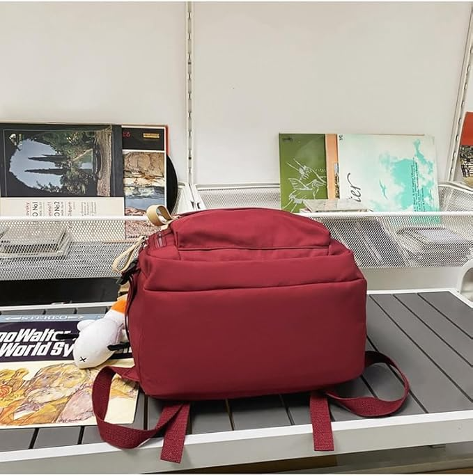 Aesthetic Large Capacity Cute Backpack (RED)
