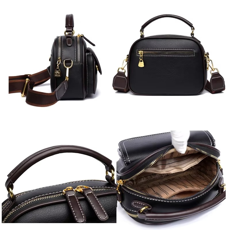 Women Handbag soft small Shoulder bag (Apricot