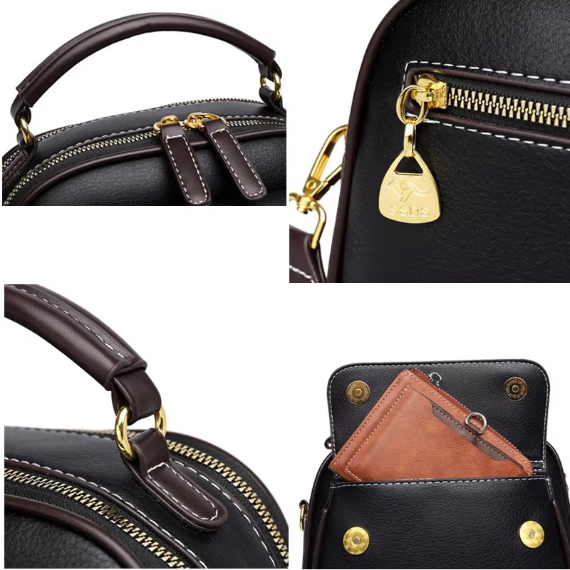Women Handbag soft small Shoulder bag (Apricot