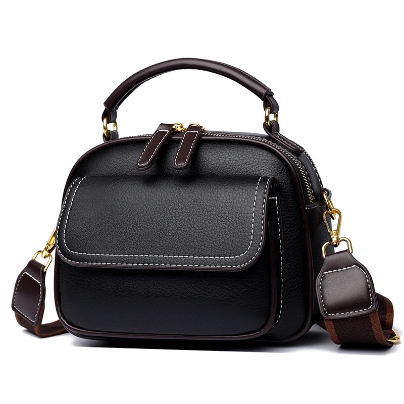 Women Handbag soft small Shoulder bag (black)