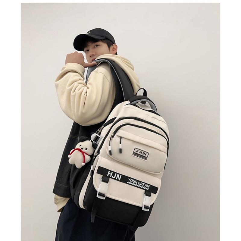 Academy Style Waterproof School Book Bag (Black)