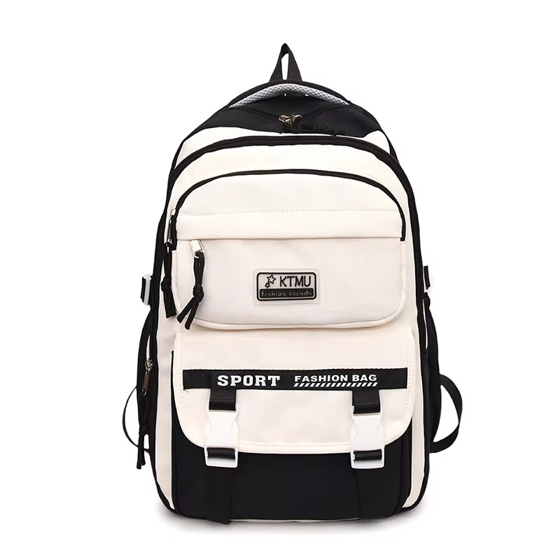 Academy Style Waterproof School Book Bag (Black)