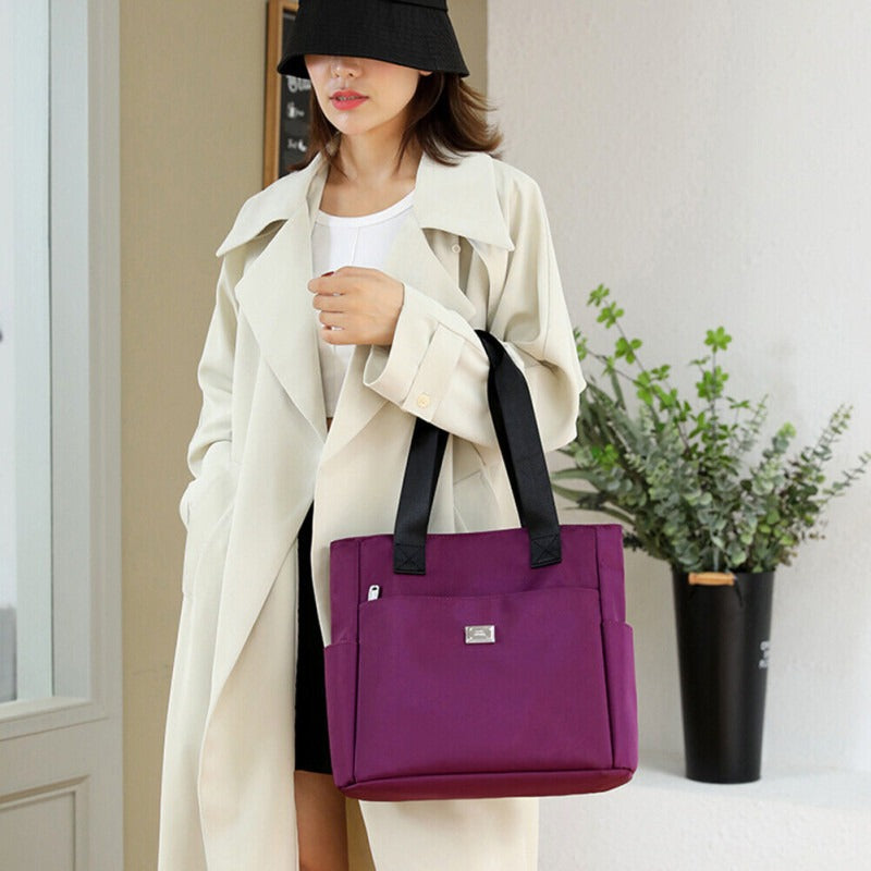 Women Shopping Shoulder Bag (purple)