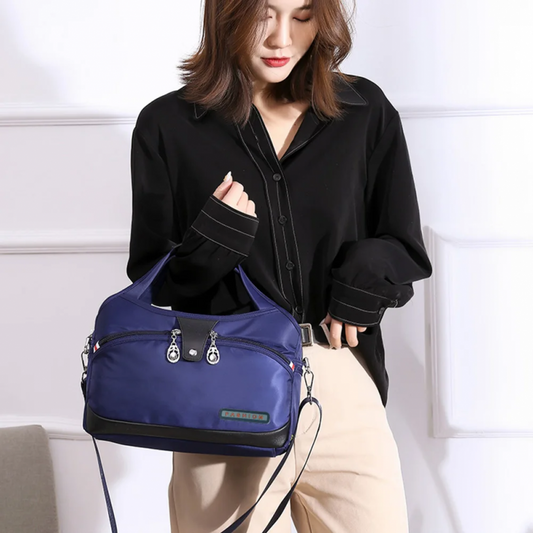 Oxford Cloth Messenger Handbag (blue)