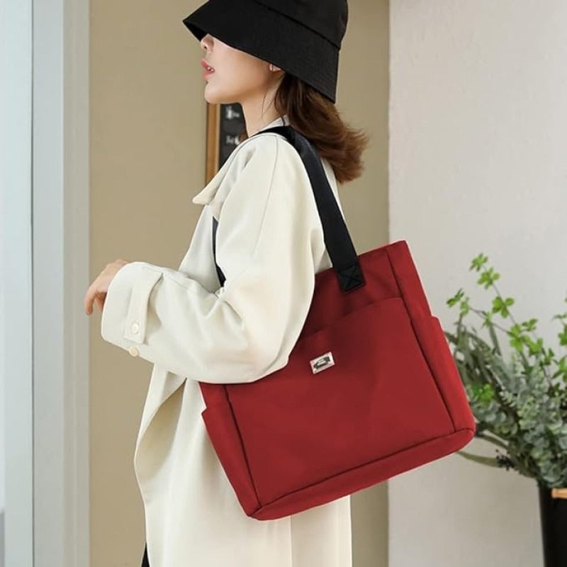Women Shopping Shoulder Bag (Black)