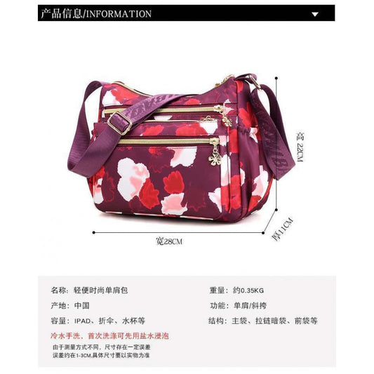 Korean crossbody shoulder bag (red)