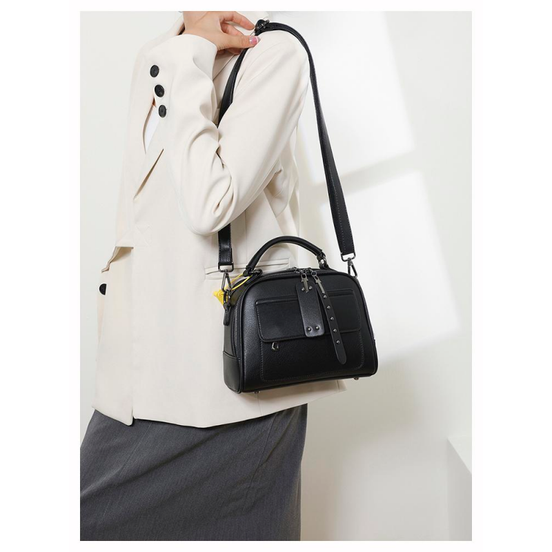 Genuine Soft Leather Handbag (Coffee)