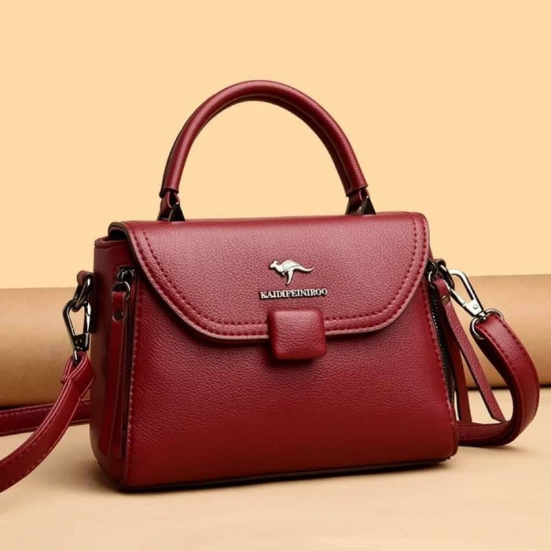 High Quality pu Leather Kangaroo Handbag(Merun)