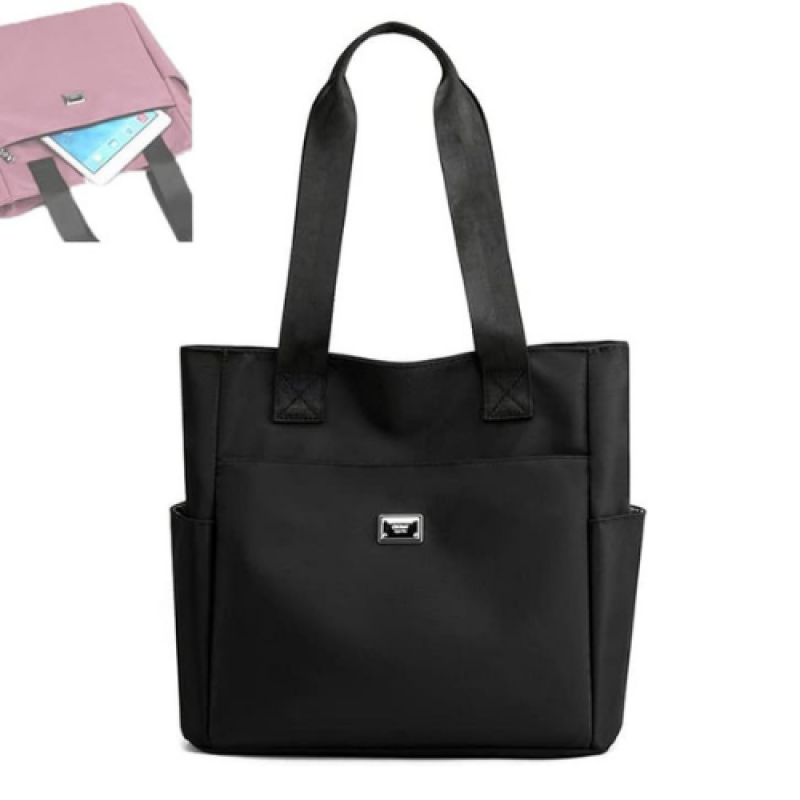 Women Shopping Shoulder Bag (Black)