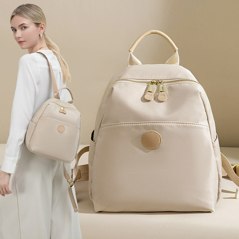 High Quality Soft Nylon Simple Fashion Backpacks (White)