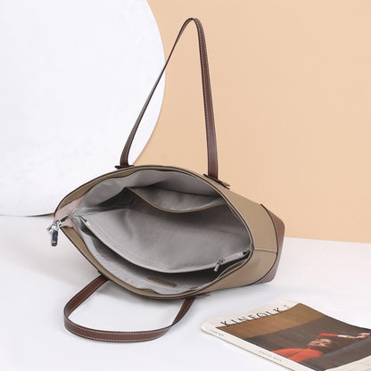 Womens Contrasting Tote Bag (Meroon)