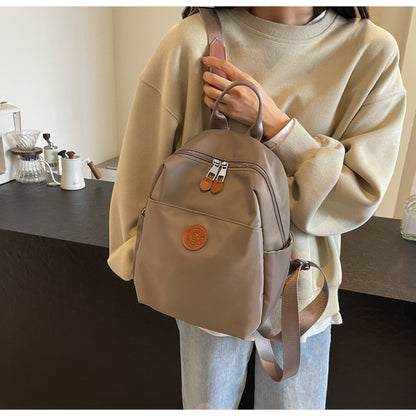 High Quality Soft Nylon Simple Fashion Backpacks (White)