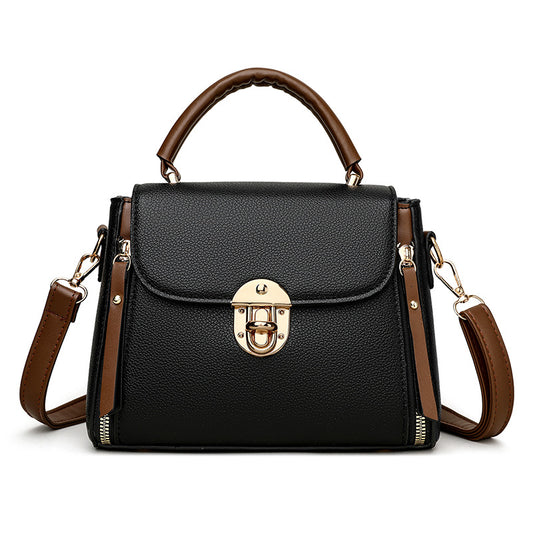 High Quality pu Leather Kangaroo2 Handbag (Black)