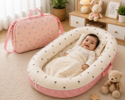 Baby Nest & Carry Bag (Light pink)