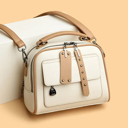 Genuine Soft Leather Handbag (White)