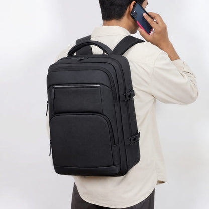 Travel & Laptop Backpack Large Capacity Business Office Bag (Black)