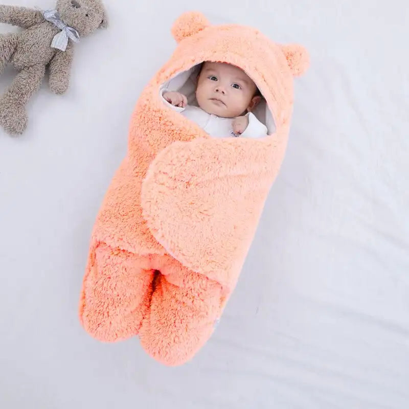 2 PiecesComb- Newborn Soft Baby Blanket (Merun+Golden Pink)