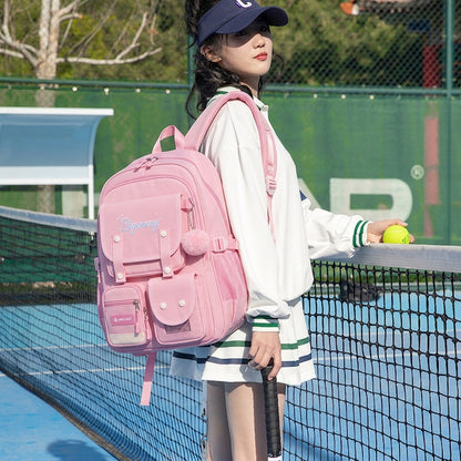 Student School Bag For High School & Primary School (Pink)