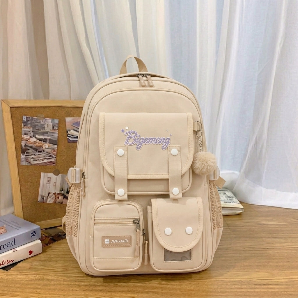 Student School Bag For High School & Primary School (Classic Grey)