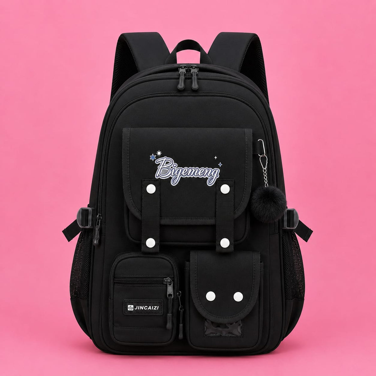 Student School Bag For High School & Primary School (Black)