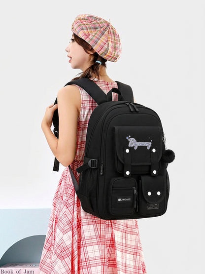 Student School Bag For High School & Primary School (Black)