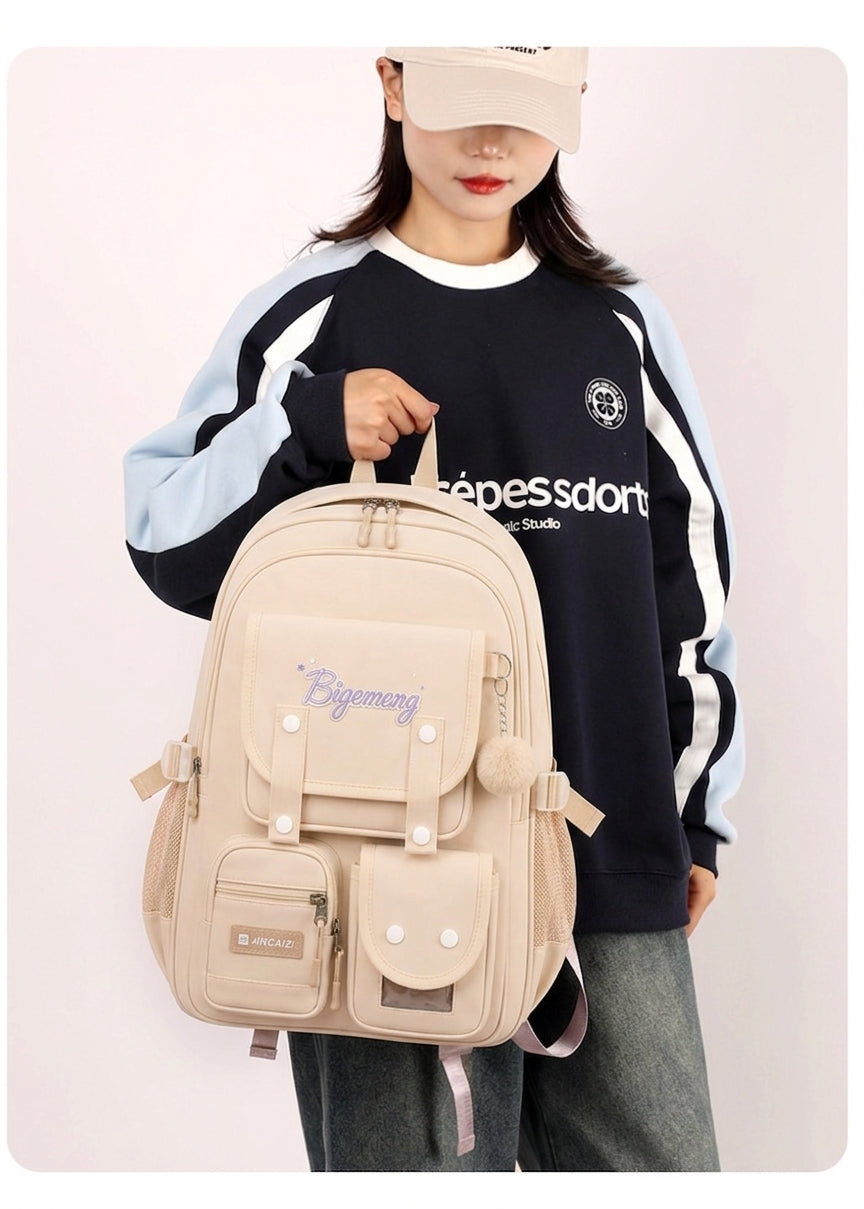 Student School Bag For High School & Primary School (Classic Grey)