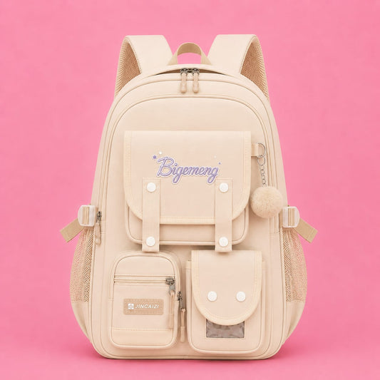 Student School Bag For High School & Primary School (Classic Grey)