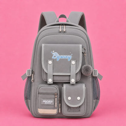 Student School Bag For High School & Primary School (Ash)