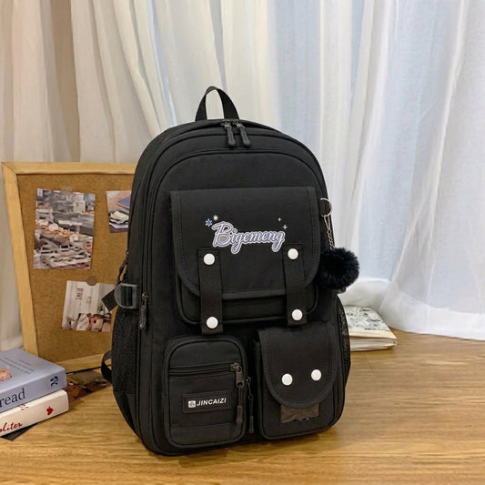 Student School Bag For High School & Primary School (Black)