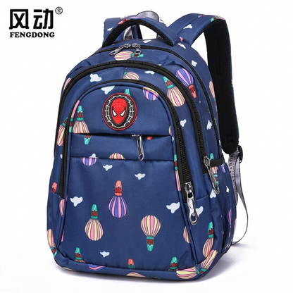 LED Magic Light Kids School Backpack – Printed Waterproof Design  (Blue)