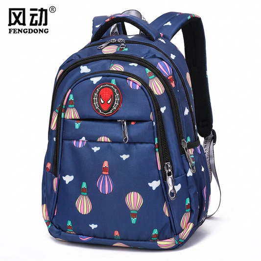 LED Magic Light Kids School Backpack – Printed Waterproof Design  (Blue)