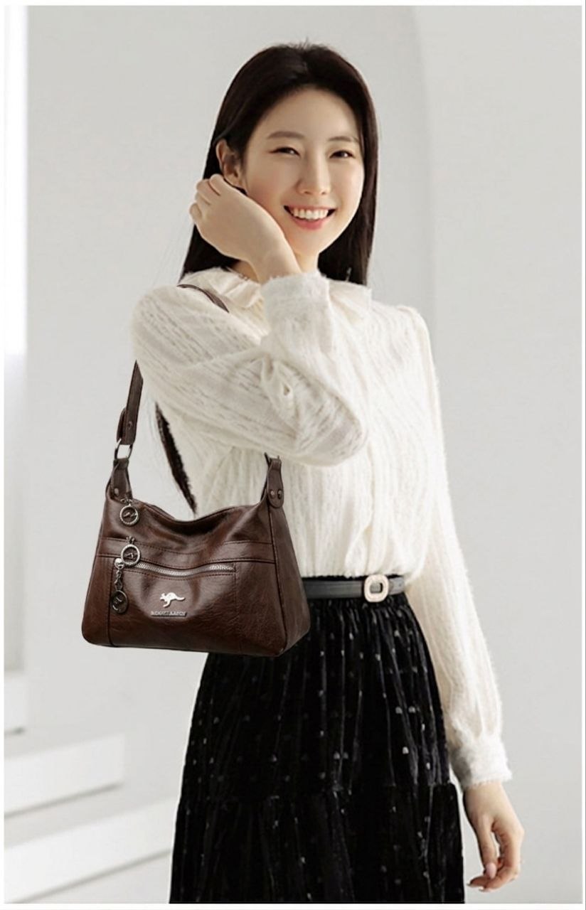 Stylish Soft leather Hand bag (Coffee)