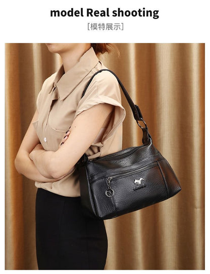 Stylish Soft leather Hand bag (Coffee)