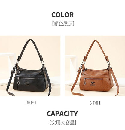 Stylish Soft leather Hand bag (Black)