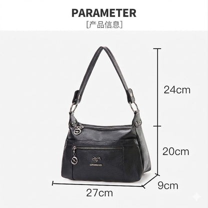 Stylish Soft leather Hand bag (Black)