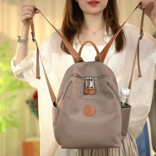 High Quality Soft Nylon Simple Fashion Backpacks (Grey)