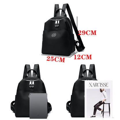 High Quality Soft Nylon Simple Fashion Backpacks (Black)