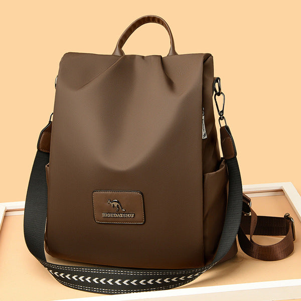 Texture Oxford Cloth Women’s Backpack (Coffee)