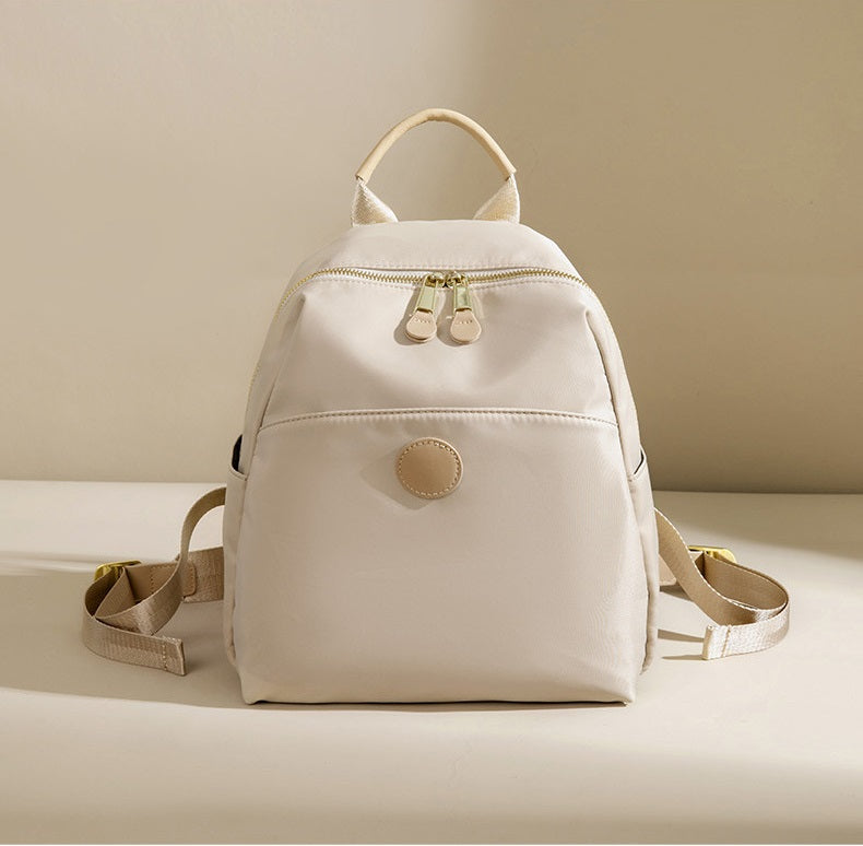 High Quality Soft Nylon Simple Fashion Backpacks (White)