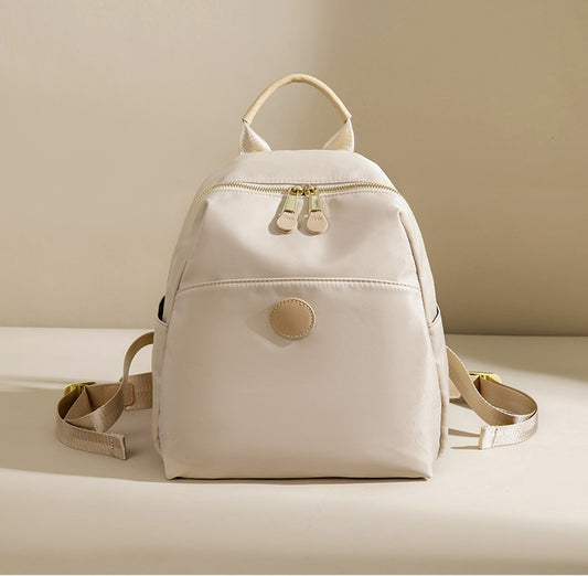 High Quality Soft Nylon Simple Fashion Backpacks (White)